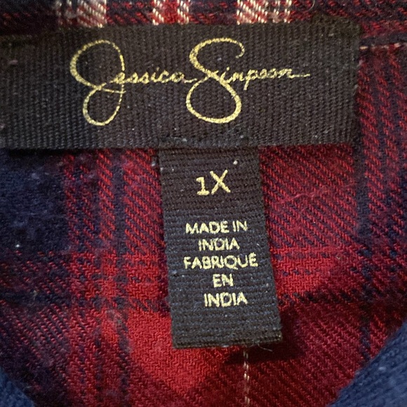Jessica Simpson Plaid Top - Picture 3 of 3